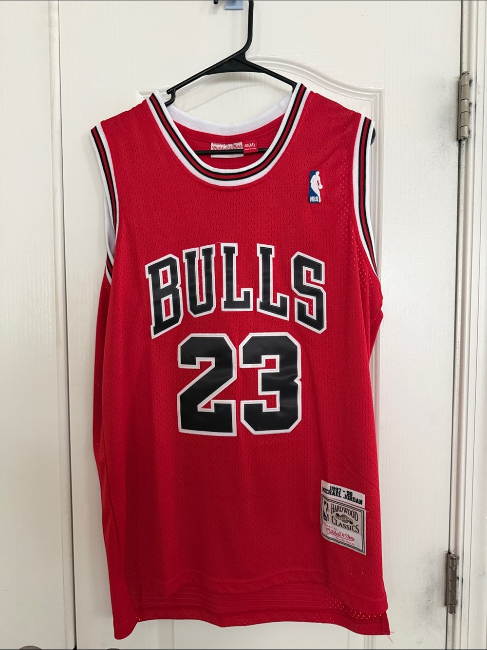 Mitchell & Ness Chicago Bulls Red & Black #23 Basketball Jersey